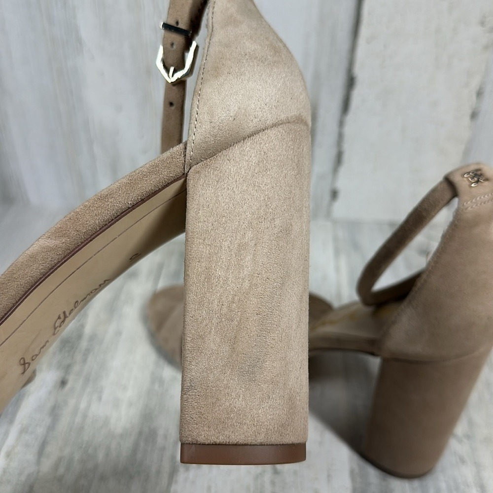 Sam Edelman Yancy Ankle Strap Womens 10 Sandal in Oatmeal Wedding Neutral Party‎ - Picture 6 of 14